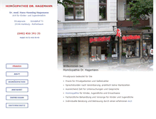 Tablet Screenshot of homoeopathie-dr-hagemann.de